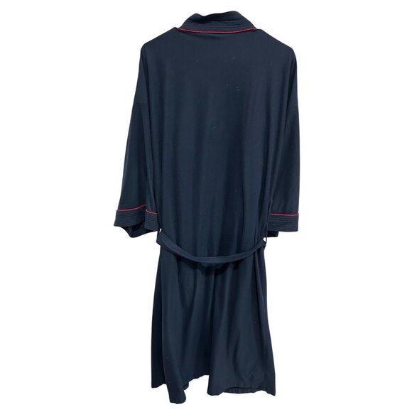 Vintage Puritan Navy Blue Robe With Red Accent Piping SZ One Size Fits All - Picture 2 of 8